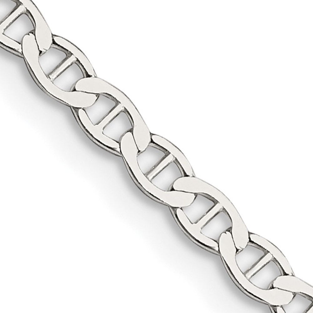 3.1mm Anchor Chain Necklace - 925 Sterling Silver -16